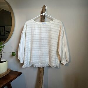 FATE Tweed Puff Sleeve Shirt - M